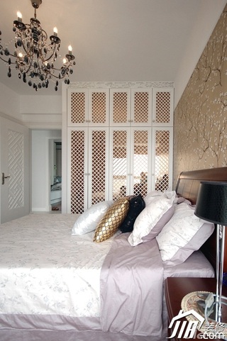 混搭风格复式浪漫富裕型140平米以上卧室床效果图