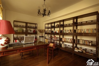 欧式风格别墅古典暖色调豪华型140平米以上书房灯具图片
