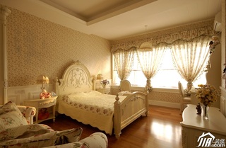 欧式风格别墅古典暖色调豪华型140平米以上卧室沙发效果图