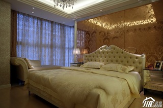 欧式风格浪漫暖色调豪华型120平米卧室卧室背景墙沙发效果图