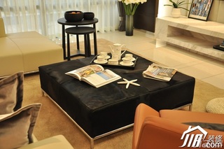 简约风格公寓富裕型130平米客厅茶几图片