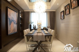 简约风格公寓富裕型130平米餐厅餐厅背景墙餐桌图片