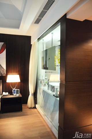 简约风格公寓温馨富裕型130平米卧室灯具图片