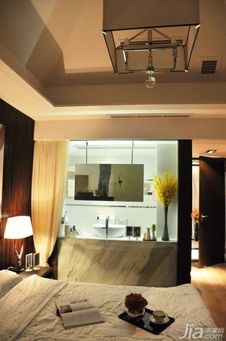 简约风格公寓温馨富裕型130平米卧室灯具效果图