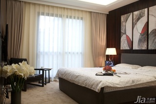 简约风格公寓温馨富裕型130平米卧室卧室背景墙床效果图