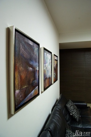 简约风格公寓富裕型90平米照片墙设计