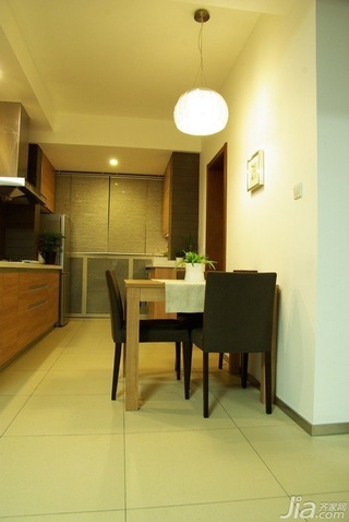 简约风格公寓暖色调富裕型90平米餐厅餐桌图片