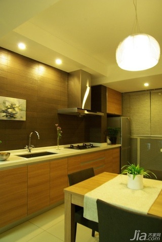 简约风格公寓暖色调富裕型90平米厨房灯具效果图