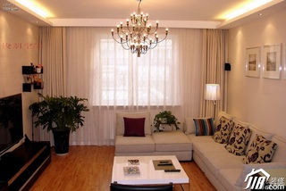 简约风格公寓富裕型100平米客厅沙发图片