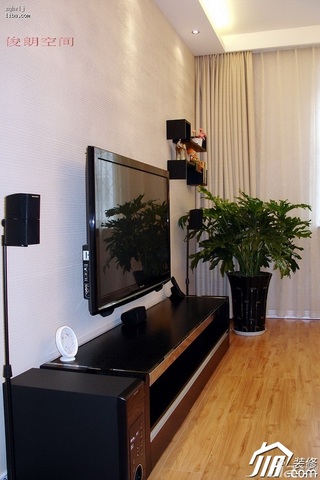 简约风格公寓富裕型100平米客厅电视柜图片