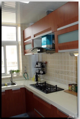 简约风格公寓实用富裕型100平米厨房橱柜设计