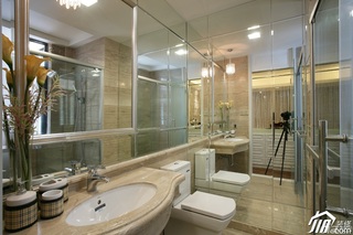 欧式风格别墅豪华型浴室柜图片