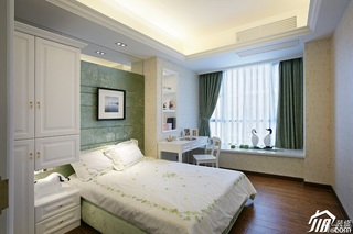 欧式风格别墅舒适豪华型卧室飘窗床图片