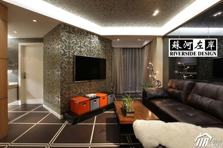 混搭风格二居室富裕型客厅沙发图片