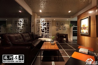 混搭风格二居室富裕型客厅沙发效果图