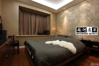 混搭风格二居室舒适富裕型卧室飘窗床效果图