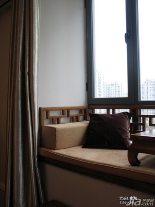 中式风格公寓富裕型飘窗设计图纸