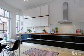 北欧风格复式浪漫白色富裕型110平米厨房橱柜设计