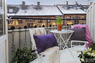 北欧风格复式浪漫白色富裕型110平米阳台装潢