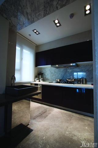 欧式风格公寓奢华黑色豪华型140平米以上厨房橱柜图片