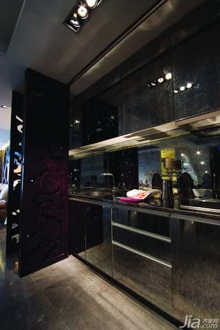 欧式风格公寓奢华黑色豪华型140平米以上厨房橱柜效果图
