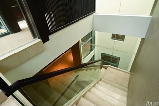 中式风格复式原木色豪华型140平米以上楼梯设计