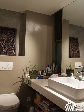 简约风格公寓白色富裕型100平米浴室柜图片