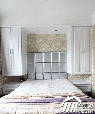 欧式风格公寓简洁白色20万以上卧室床图片