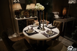 欧式风格公寓浪漫米色豪华型140平米以上餐厅餐桌效果图