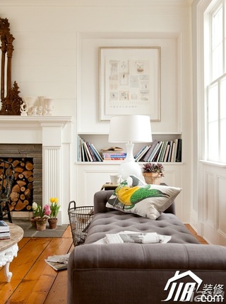 新古典风格公寓简洁白色10-15万120平米客厅沙发效果图