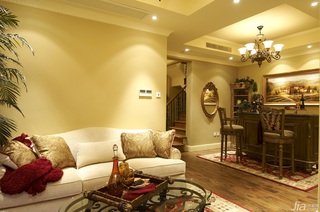 欧式风格别墅浪漫暖色调豪华型140平米以上沙发图片