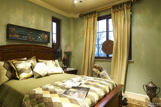 欧式风格别墅浪漫暖色调豪华型140平米以上卧室床效果图