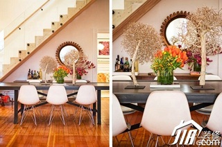美式风格别墅舒适富裕型餐厅餐桌图片
