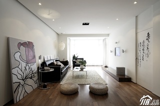 简约风格二居室大气米色豪华型客厅沙发图片