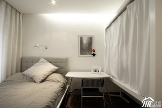 简约风格二居室大气米色豪华型卧室床效果图