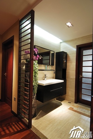 新古典风格公寓富裕型隔断浴室柜效果图