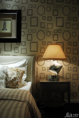 简约风格二居室大气暖色调豪华型140平米以上卧室床效果图