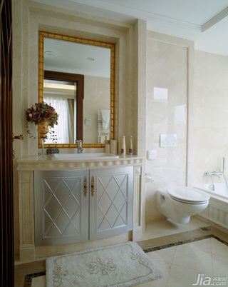 混搭风格别墅白色豪华型浴室柜图片