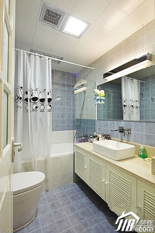 简约风格公寓5-10万90平米浴室柜图片