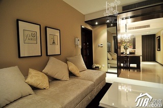 美式风格二居室大气米色富裕型客厅沙发图片