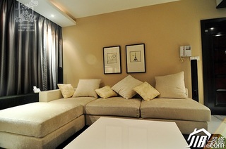美式风格二居室大气米色富裕型客厅沙发效果图