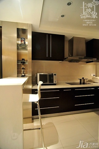 美式风格二居室大气米色富裕型厨房吧台橱柜订做