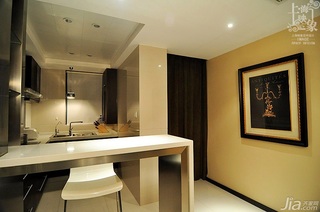 美式风格二居室大气米色富裕型厨房吧台橱柜设计图