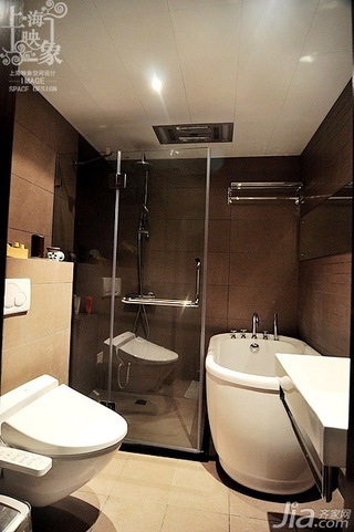 美式风格二居室大气米色富裕型浴室柜效果图