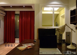 美式乡村风格公寓富裕型120平米书房书桌图片