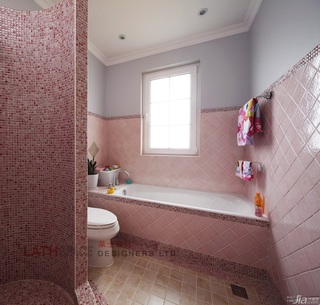 混搭风格别墅可爱豪华型浴缸效果图