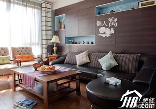 宜家风格二居室简洁富裕型90平米客厅沙发背景墙沙发图片