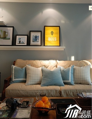 简约风格公寓简洁富裕型120平米客厅沙发图片
