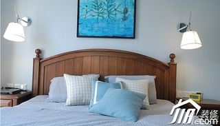 简约风格公寓舒适富裕型120平米卧室卧室背景墙床效果图