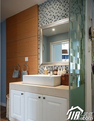 简约风格公寓简洁富裕型120平米卫生间洗手台图片